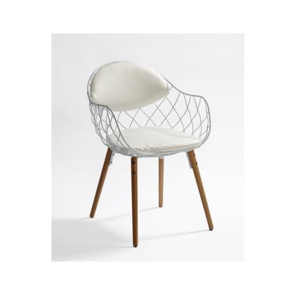 Silla Escandinavo Blanca, Metal Albert 53 Cm