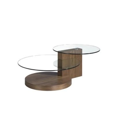 Mesa de Centro Diseño Moderno Neptuno Nogal