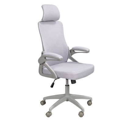 Silla Oficina Giratoria Tela Gris, 65 Cm