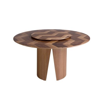 Mesa Comedor Redonda Nogal, Ø150 Cm