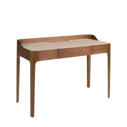 Escritorio Tocador Símil Piel Nogal, 116 Cm