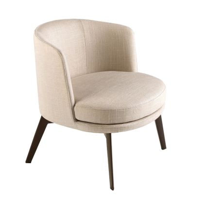 Sillón Tela Crema Acero, 82 Cm
