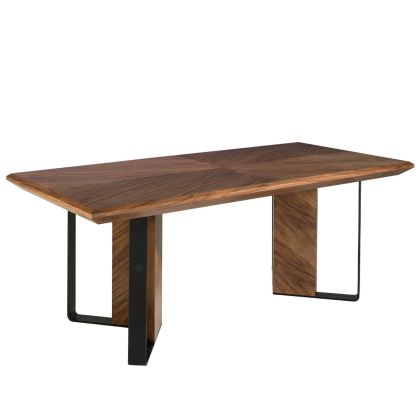 Mesa Comedor Rectangular Nogal, 200 Cm