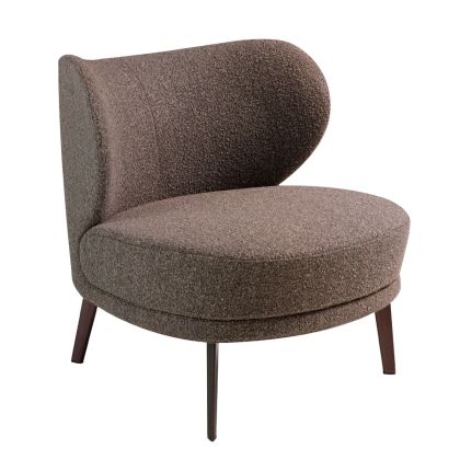 Sillón Tela Marrón Acero, 82 Cm