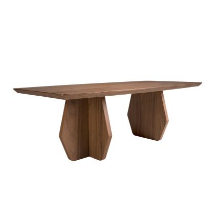 Mesa Centro Ovalada Nogal, 120 Cm