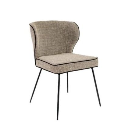 Silla Comedor Color Taupe Metal, 52 Cm