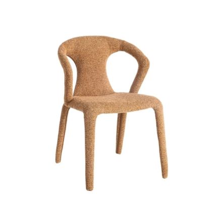 Brown Marbled Fabric Chair, 52.50 X 59 X 79 Cm
