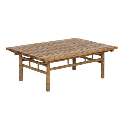 Mesa de centro tropical en bambú natural.