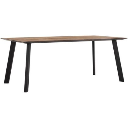 Mesa Comedor Atemporal Timeless Shape Madera Teca Hierro, 200 Cm