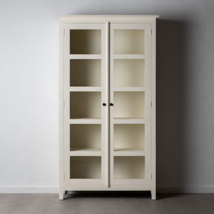 Vitrina Blanco Madera Cristal 110 Cm