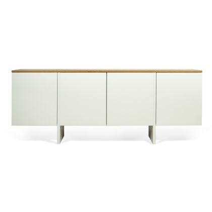 Aparador buffet Moderno Nogal  Blanco, 200 Cm