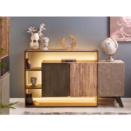 Aparador buffet Diseño Actual Madera Cemento, 175 Cm