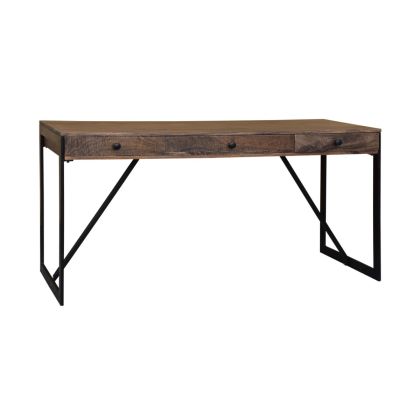 Escritorio Industrial Madera Mango Oscurecida Metal, 150 Cm