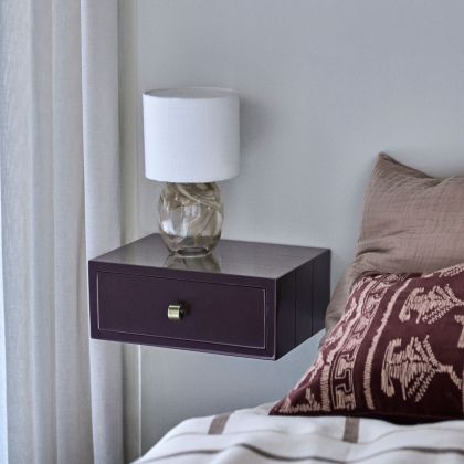 Estantería BEDSI MDF Mora 1 Cajón Mulberry, 35 cm
