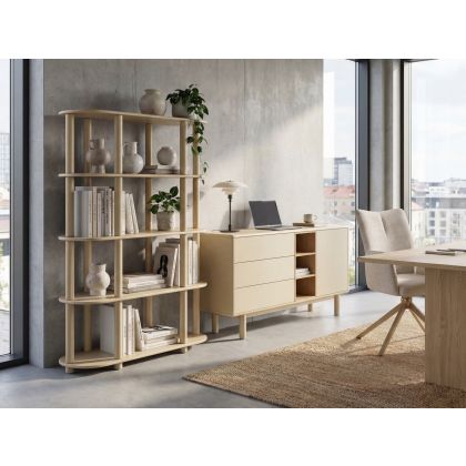 Estantería Diseño Moderno Beige, 117 Cm