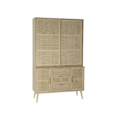 Vitrina Tropical Rejilla Paulownia Natural Mdf