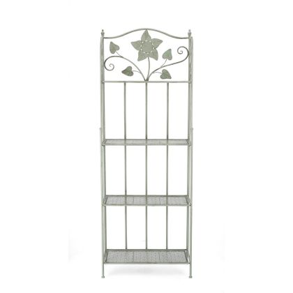 Estantería Plegable 4 Estantes Acero Verde, 100 Cm