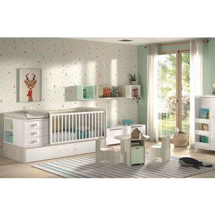 Cuna Convertible con Cambiador F314