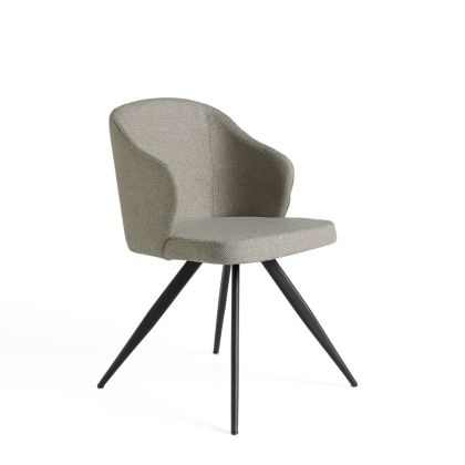Silla Tapizada Tejido  Acero Negro, , 48 cm