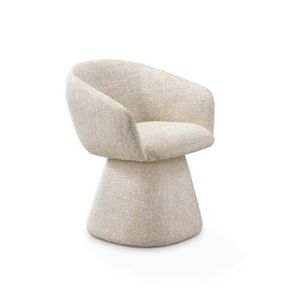 Silla Comedor Tapizado Tela Beige, 60 Cm