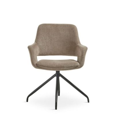 Silla Comedor Tapizado Tela Metal, 62 Cm