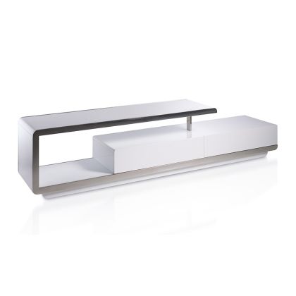 Mueble Tv Moderno lacado Blanco, 200 cm