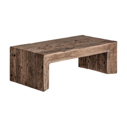 Mesa Centro Madera Reciclada Tonos Marrón, 122 Cm