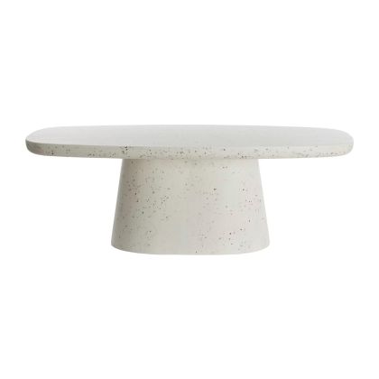 Mesa Centro Jardín Hamura Blanco Terrazo