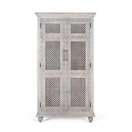 Armario blanco lavado vintage 2 puertas