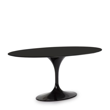 Mesa Comedor de Dm/Aluminio en Negro, 170 Cm.