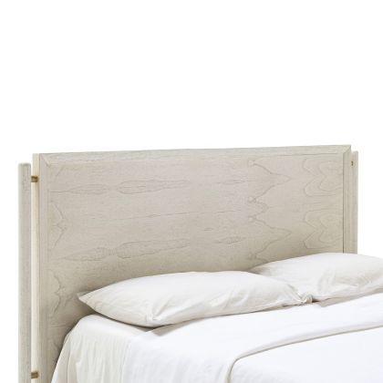 Cabecero Nórdico en Madera blanca y Metal dorado.