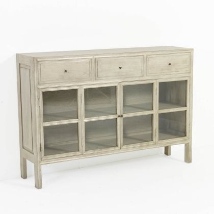 Aparador 160x40x110 Cristal/Madera 