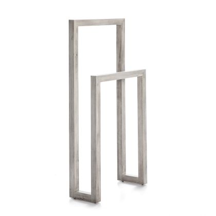 Toallero Minimalista en Madera maciza Gris velado.