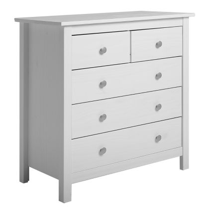 Cómoda madera color gris 5 cajones