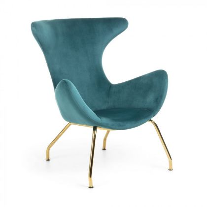 Sillón Terciopelo Turquesa, 77 CM