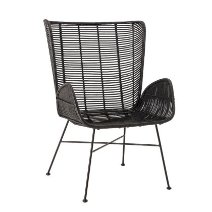Sillón Tropical Ratán Negro Porche, 68 Cm