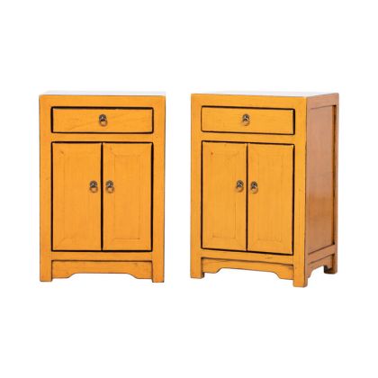 J/2 Mesitas Noche Madera Pino Naranja, 40 Cm