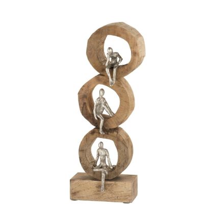 Figuras Pensadores Anillos Estilo Moderno Madera Mango Aluminio 