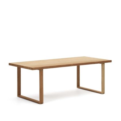 Mesa Exterior Madera Teca Reciclada Natural, 220 cm