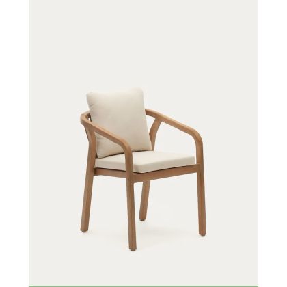 Silla con Cojines Madera Eucalipto Cuerda, 58 Cm