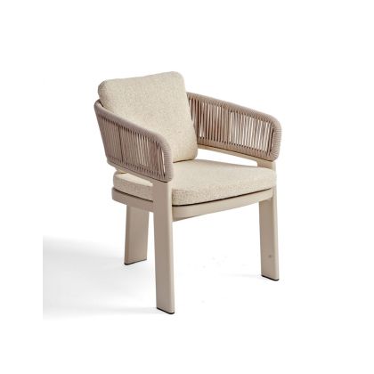 Sillón Comedor Cuerda Arena, 65 cm