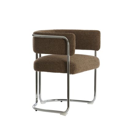 Adante Dining Chair Chrome Metal, 57 cm