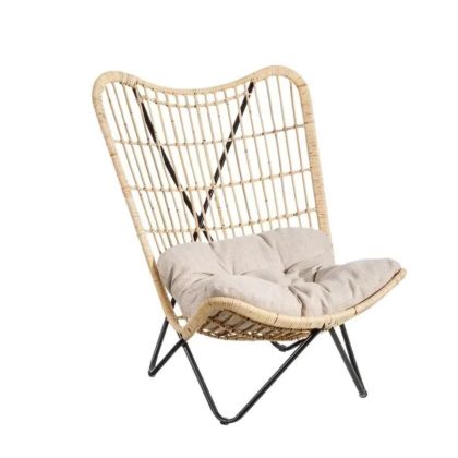 Sillón Tropical Mimbre/Ratán Natural Metal