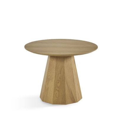 Mesa Auxiliar Redonda Roble Laminado,  Ø60 Cm