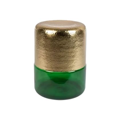 Mesa Auxiliar Cave Mid Century Vidrio Verde