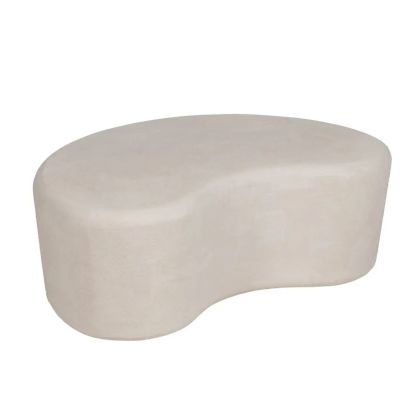 Mesa de centro en forma de riñón nórdica en dm blanco.