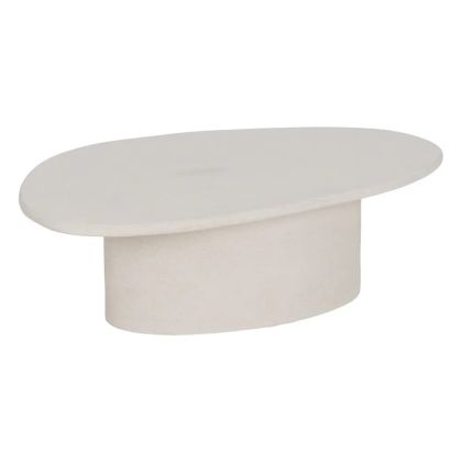 Mesa de centro nórdica en dm acabado blanco poroso.