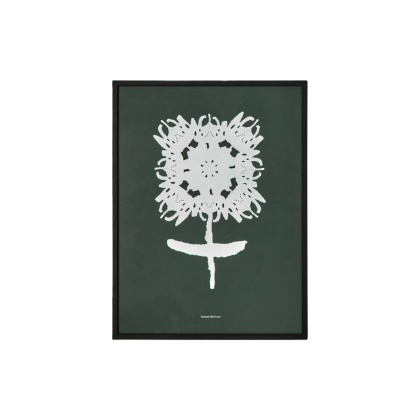 Cuadro Tale Verde Oscuro Vidrio, 30 cm