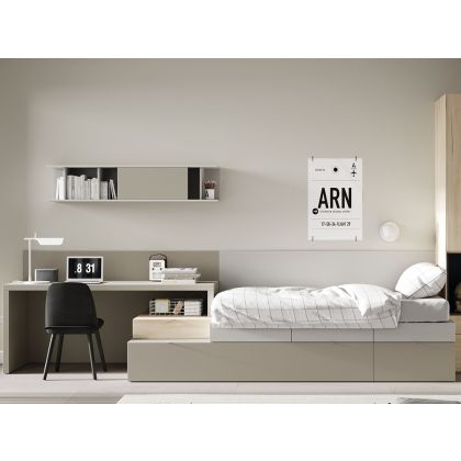 Cama Nido Modular con Cajones Kubox Zona Joven