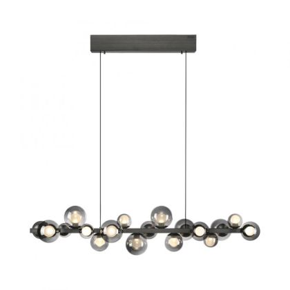 Lámpara Colgante Gris Cristal Metal, 240 Cm